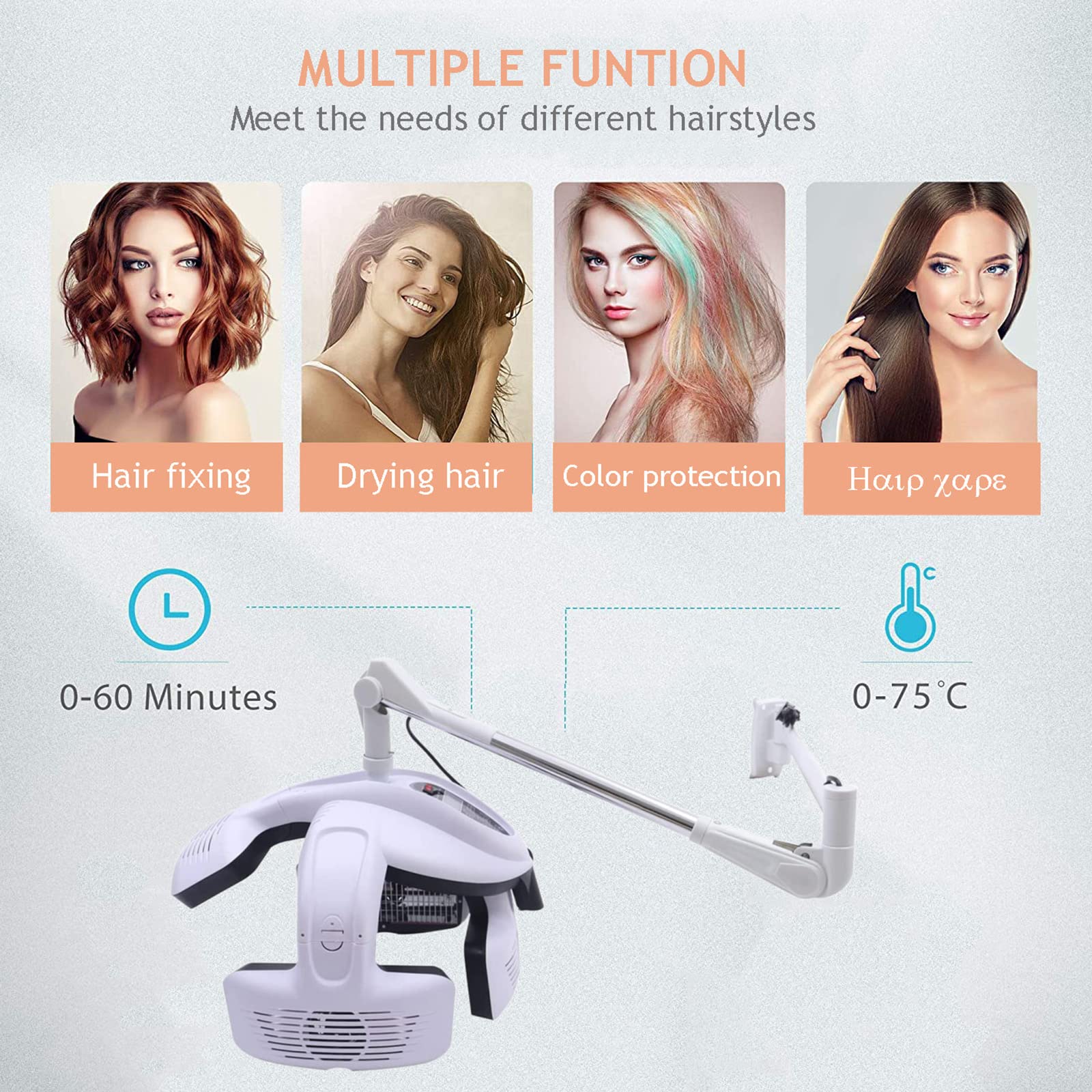 新品！未使用品！Q+ SALON PROGRAM HAIR DRYER Amazon.com: QQXX Wall Mounted Hair Dryer,Hair Hood Dryer